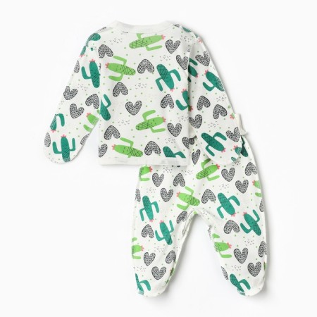 Kit for children (vests, sliders), white color/cacti, height 68 cm-6