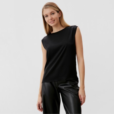 Top female minku: Casual Collection Black color, size 44-2