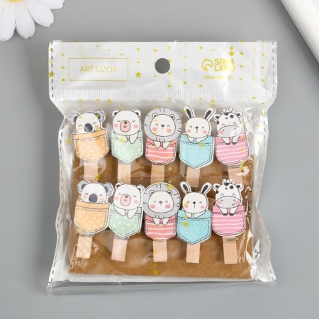 Decor for creativity tree "Procher. Beast in pockets" set of 10 pcs 3.8x2x1.2 cm-4