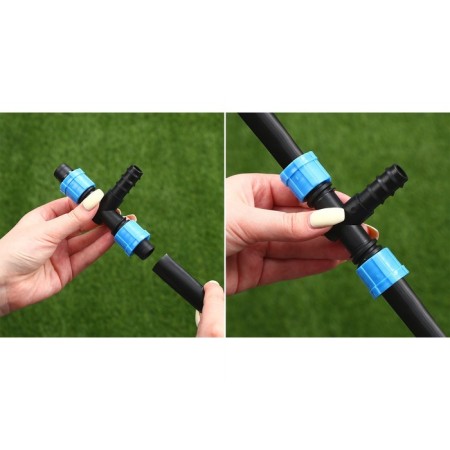 T-shaped connector for drip tape, 16 mm-1/2 "(12 mm)-16 mm, plastic, Greengo-2