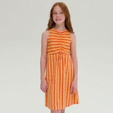 Dress for girls, height 134 cm, orange color