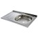 Kitchen sink trio, invoice, without siphon, 80x50 cm, right, stainless steel 0.4 mm