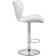 Barrier stool PORCH Metal/Eco -leather, chrome/white 47x53x89 cm