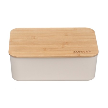 Oursson Skandi Bread, with a cutting board, size 29.6x19.6x11 cm, ivory color-5