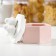 Ceramic bank for bulk products "White Wing", pink color