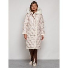 Coat insulated winter female, size 46, beige color