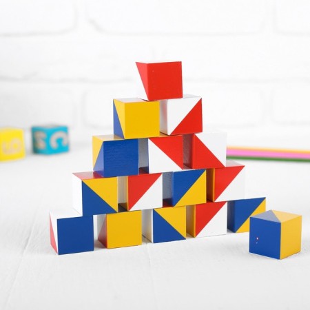 Cubes "Fold the pattern", a magazine, 97 drawings, with tasks in the kit-1