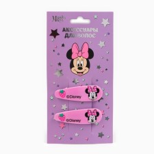 Hair clip, 2 pcs, 5.5 cm, Minnie Mouse