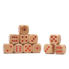 Player bones, 3 x 3 cm, packing 50 pcs, wooden