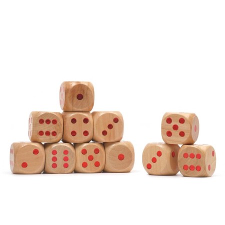 Player bones, 3 x 3 cm, packing 50 pcs, wooden