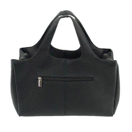 Bag women, genuine leather, black 36x10x33 cm-2
