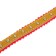 The collar is decorated with synthetic winterizer, with bells, 28 x 1 cm, yellow