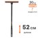 AIRLINE glass washing brush, with foam rubber and water supply, 52 cm