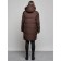 Coat insulated winter female, size 50, dark brown color