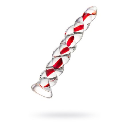 Unrealistic phallimitator Sexus Glass, glass, transparent, 18 cm
