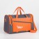 Sports bag with lightning, without lining, 3 outer pockets, gray/orange color