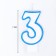 Candle for cake the number "3", tone rim, 7 cm, mix