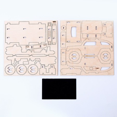 Designer made of wood. Technics "Jeep" 26 details-2