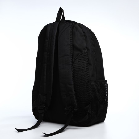 Male backpack on a zipper, a laptop compartment, a USB connector, a suitcase mount, black color is black-3