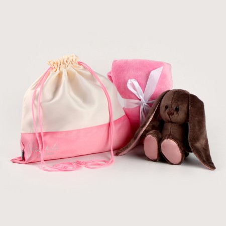 Soft toy "Bunny LU with a blanket"-1