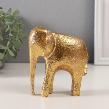 Polystone souvenir "Abstraction. Golden Elephant" 10.8x8.2x11.7 cm