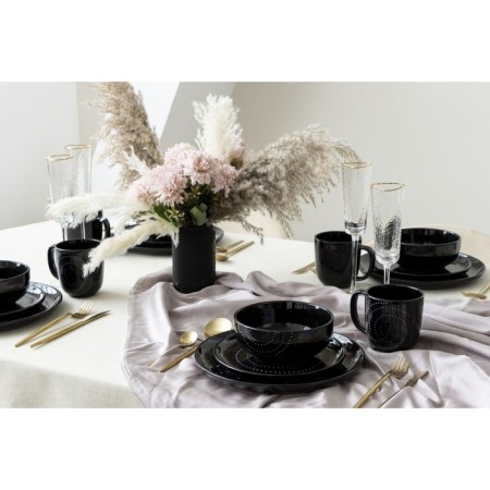 Ceramic "Ornament" plate, 27 cm, black color-10