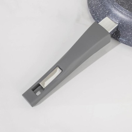 Granite pan, d = 24 cm, removable handle, anti -stick coating, gray color-4