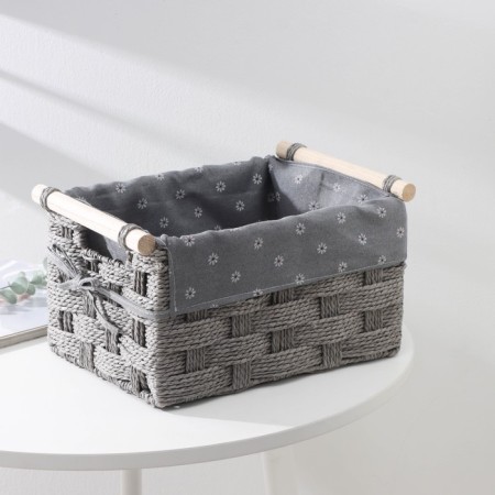 Basket for storage laid handmade DOLAND, 41 × 30 × 20 cm, color mix-5