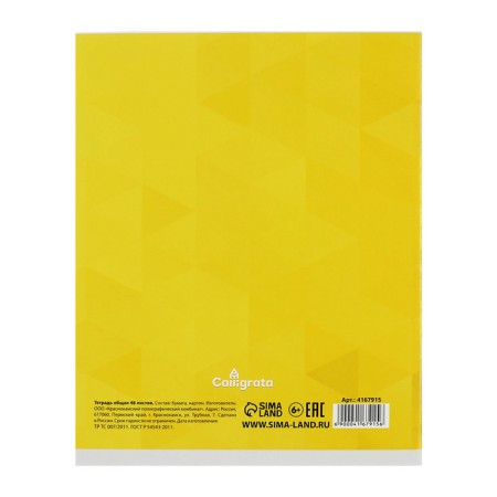 A set of notebooks of 5 pieces, 48 ​​sheets in the Calligrata "Monocolor" cage, covered cardboard, block offset-8