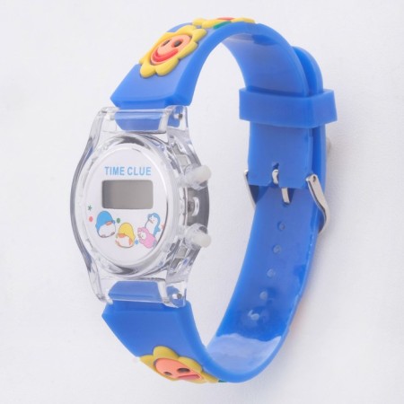 Watch of washing electronic, children's "sunflower", strap silicone L-21.5 cm, mix-1