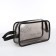 Cosmetic bag with lightning, black/transparent color