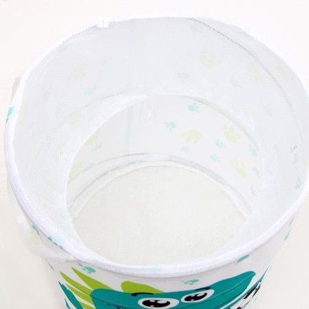 Basket for storing toys "Dino", 50 x 40 cm, white, green-3