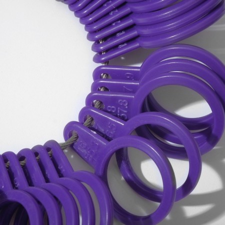 A device for measuring the size of the ring, 15.6 × 4.1 × 2.9 cm, purple color-2