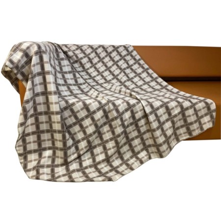 Sherlock plaid 140x200cm, beige color, fleece 180g/m PE