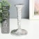Polystone candlestick for 1 candle "Goliath" silver 14x8x8 cm