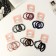 Hair elastic band "Milena" (set 4 pcs) beads, 4 cm, mix