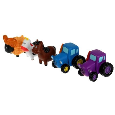Bath toy "Finger Theater. Blue Tractor "-2