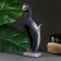 Figure "Cat Lynx" Black with silver 7x5x21cm