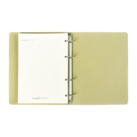 Note book A5+ 120l Escalada, soft region, leather claim, kr bl 70 g/m2, green-7