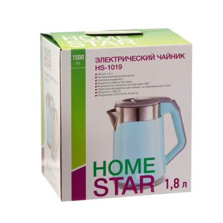 Electric kettle Homestar HS-1019, plastic, flair, 1.8 l, 1500 watts, pink-8