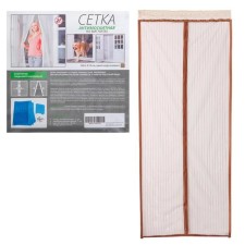 Antimoscate grid for doors, 100 × 210 cm, on magnets, brown color