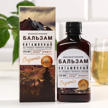Balm -free balsam “vitamin”: maral of root, badan, in a plastic bottle, 250 ml-1
