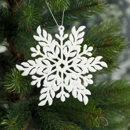 Christmas tree decoration "White Snowflake" (set 3 pcs) D-11 cm