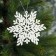 Christmas tree decoration "White Snowflake" (set 3 pcs) D-11 cm