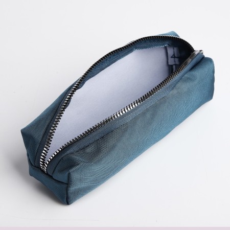 A backpack with a zipper, 5 outer pockets, pencil case, turquoise color-8