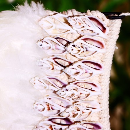 Decor "horseshoe" feather, shell 47x15x50 cm-3