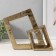 Souvenir Ceramics "Abstraction. Two squares" gold 25.5x5x20.5 cm