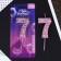 Candle for the cake, number "7", pink, 4 x 10 cm.