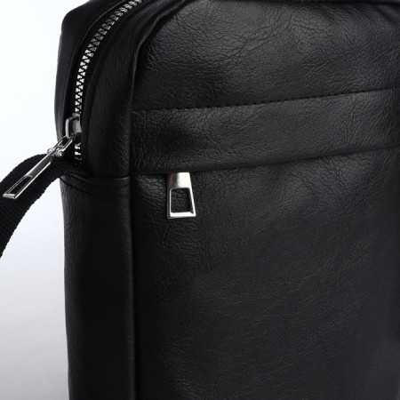 Male bag with lightning, black color-2