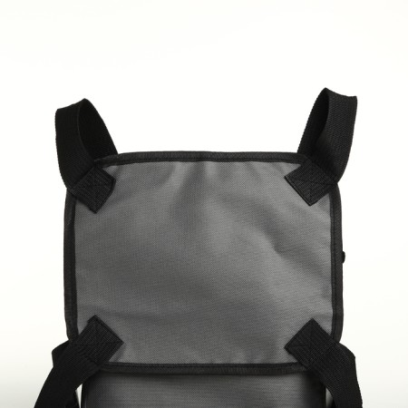 Babberry bag on lightning, external pocket, gray color-3